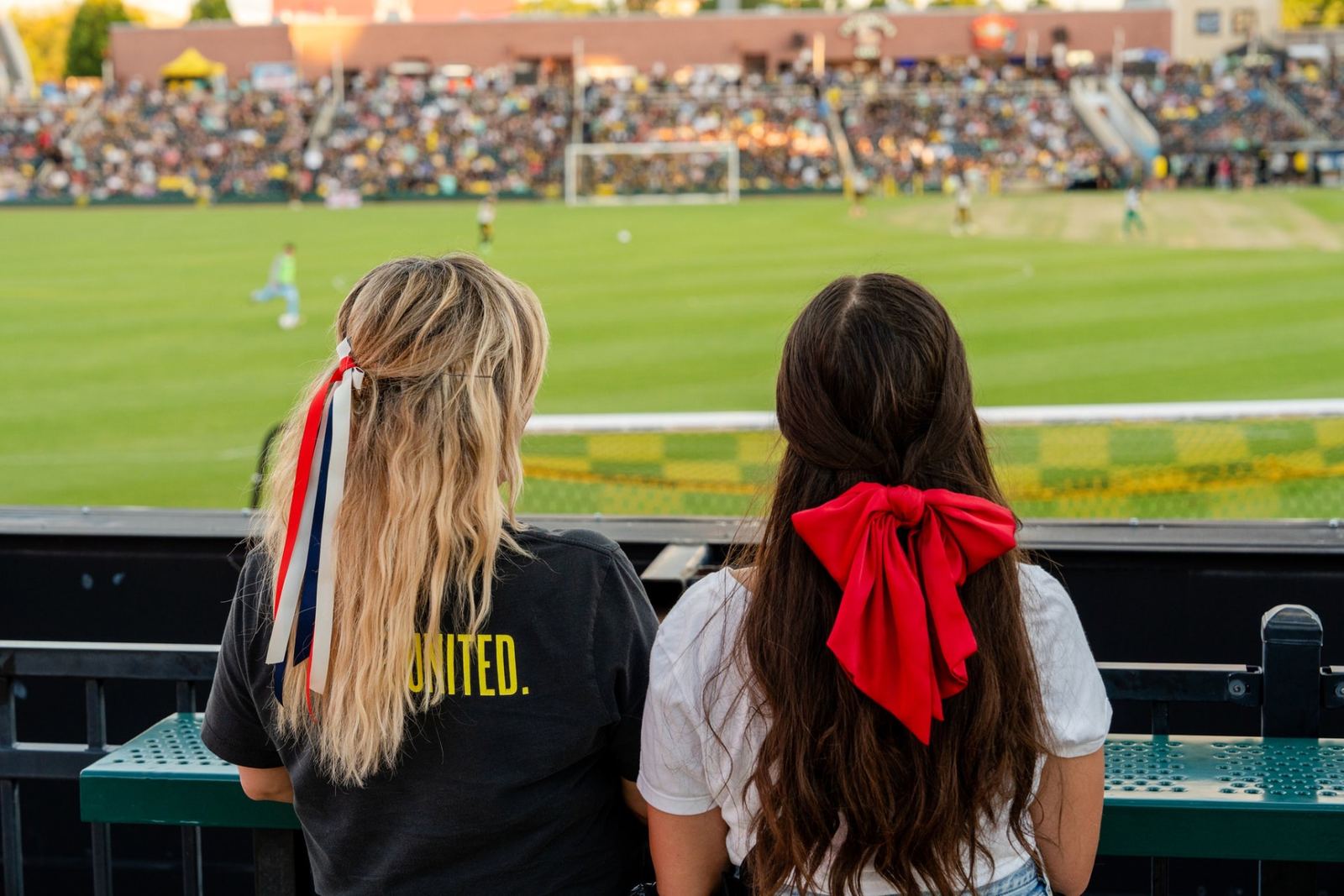 Better with Baron guests watching a New Mexico United soccer match from the stadium overlook in Albuquerque.