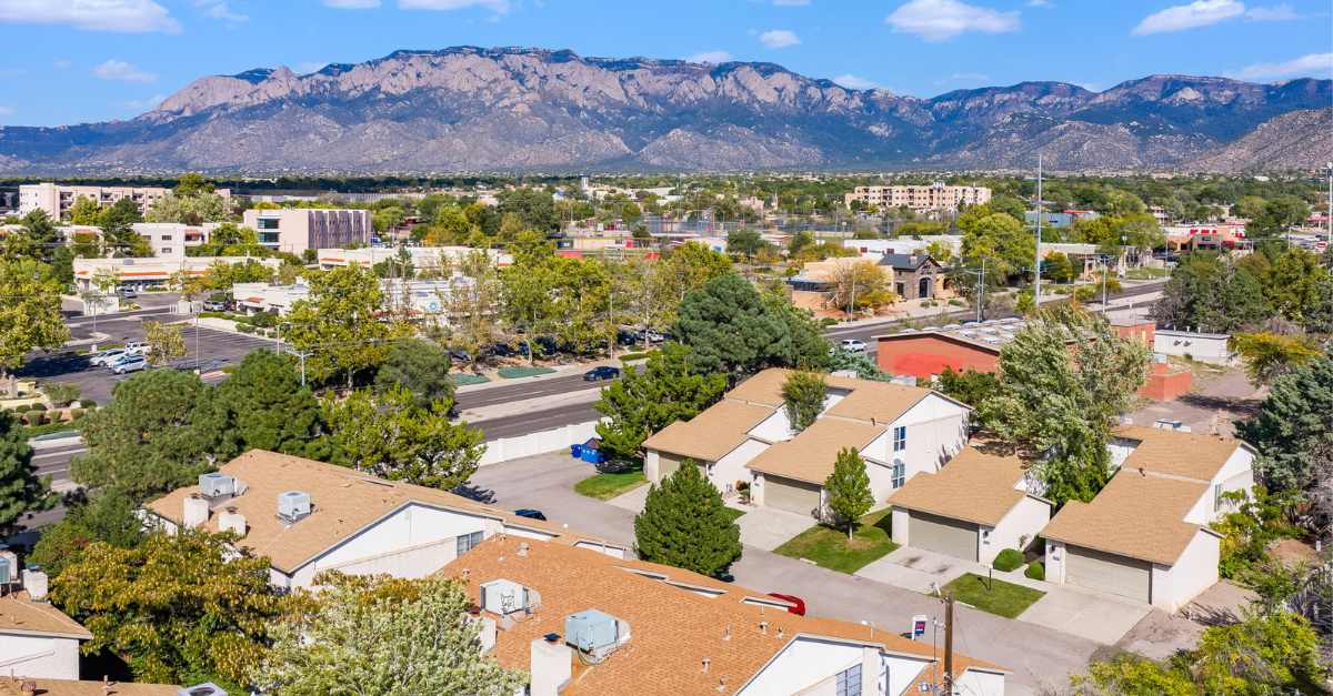 first-time home buyer programs Albuquerque A View of Albuquerque for the NE Heights with the Sandia Mountains panning the view.