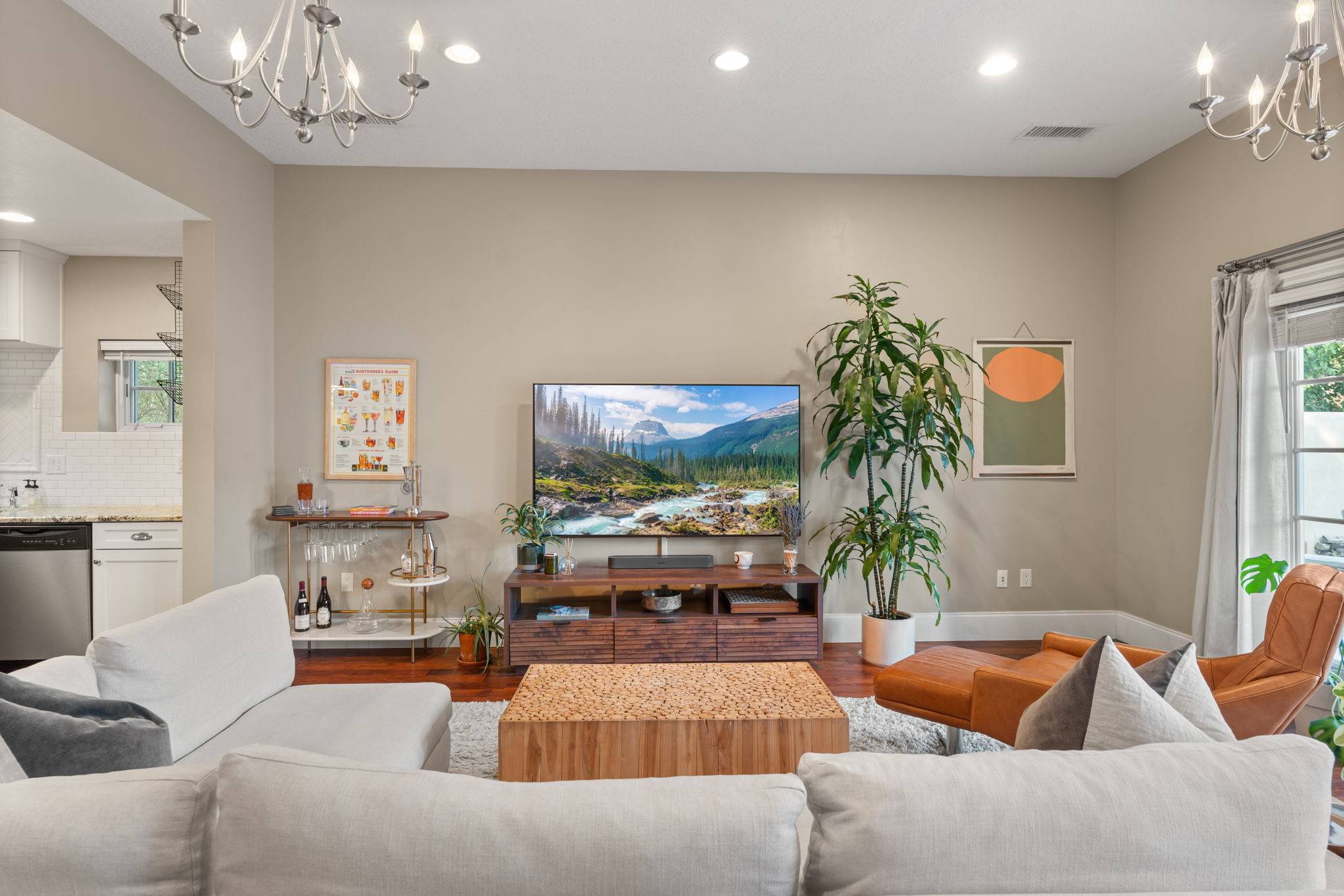 An open living room in a home for sale in Nob Hill listed by the Better with Baron team. Albuquerque Home Prices by Neighborhood in 2026
