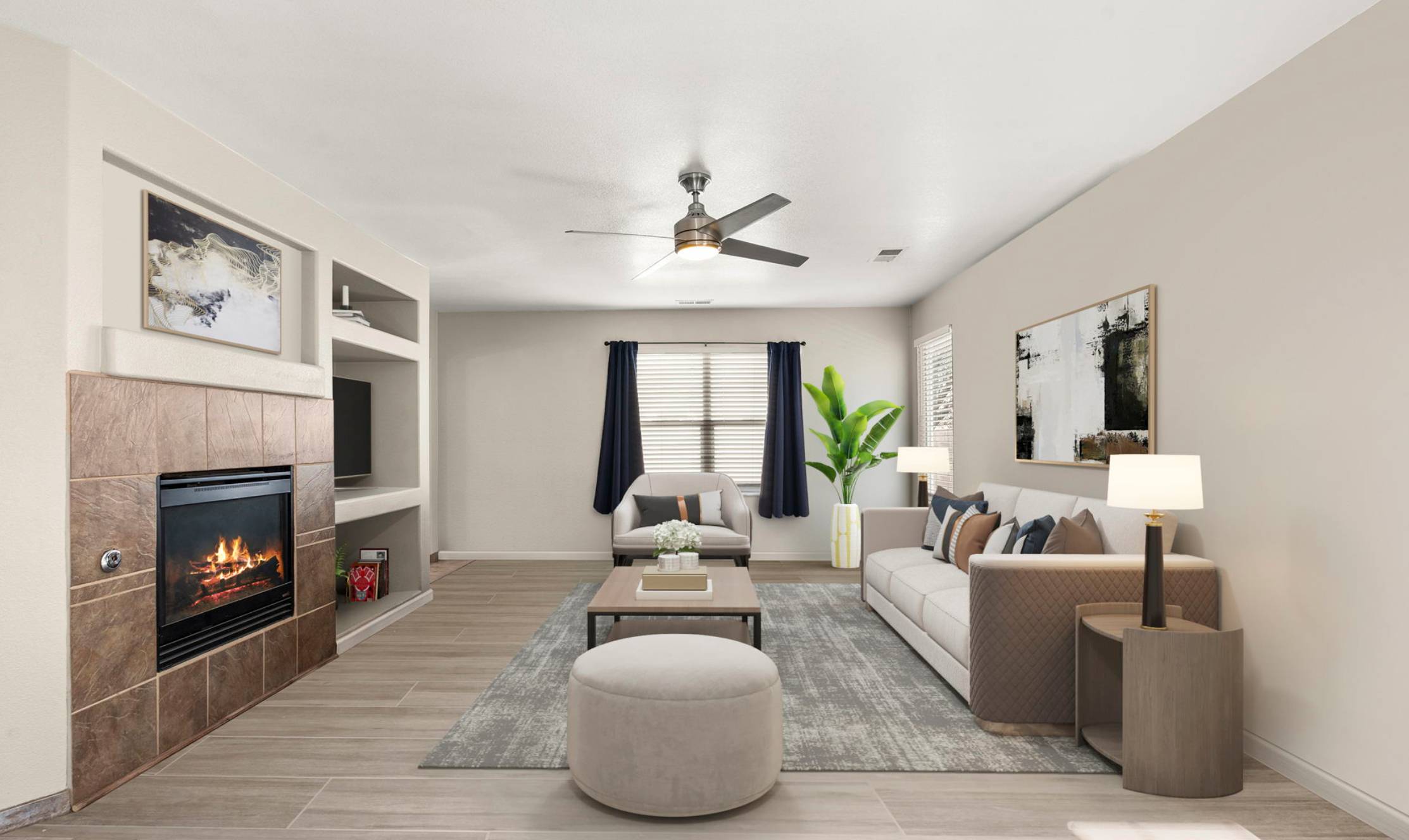 Living room in a home listed by the Better with Baron team in Albuquerque, NM. Albuquerque’s Westside Neighborhood Guide 